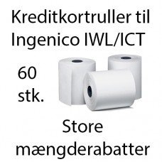 Kreditkortrulle 57x40x12 (18 meter 60 stk.) til Ingenico