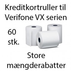 Kreditkortrulle 57x40x12 (18 meter 60 stk.) til Verifone