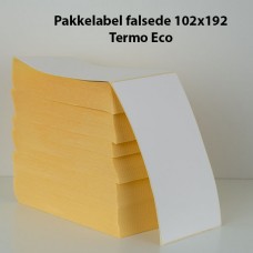 Pakkelabel 102x192 - Falsede - Termo Eco - 4 stakke a 1000 labels - ialt 4000 labels/kasse