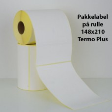 Pakkelabel 148x210 - 40mm kerne  - Termo Plus - 300 fragtlabels/rulle