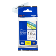 Brother TZe141 tape – sort print på klar tape - 18 mm x 8 meter - Original TZe-141 tape
