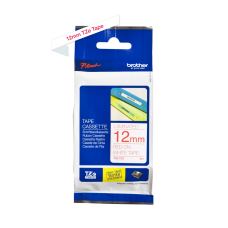 Brother TZe232 tape – rødt print på hvid tape - 12 mm x 8 meter - Original TZe-232 tape
