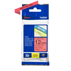 Brother TZe431 tape – sort print på rød tape - 12mm x 8 meter - Original TZe-431 tape
