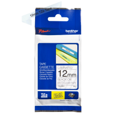 Brother TZeM31 tape – sort print på mat klar tape - 12 mm x 8 meter - Original TZe-M31 tape