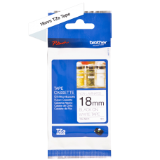 Brother TZeN241 tape – sort print på hvid tape - 18 mm x 8 meter - Original TZe-N241 tape