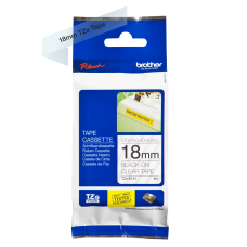 Brother TZeS141 tape – sort print på klar tape - 18 mm x 8 meter - Original TZe-S141 tape