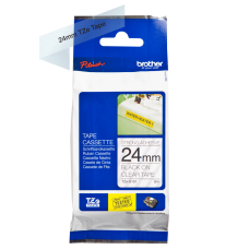 Brother TZeS151 tape – sort print på klar tape - 24 mm x 8 meter - Original TZe-S151 tape
