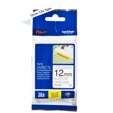 Brother TZeS231 tape – sort print på hvid tape - 12 mm x 8 meter - Original TZe-S231 tape