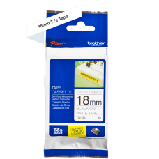 Brother TZeS241 tape – sort print på hvid tape - 18 mm x 8 meter - Original TZe-S241 tape