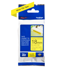 Brother TZeS641 tape – sort print på gul tape - 18 mm x 8 meter - Original TZe-S641 tape