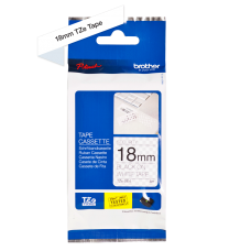 Brother TZeSE4 tape – sort print på hvid tape - 18 mm x 8 meter - Original TZe-SE4 tape