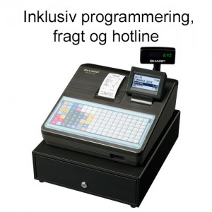 Sharp XE-A217 Kasseapparat - sort - Programmeret