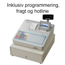 Sharp XE-A217 Kasseapparat - lys grå  - Programmeret